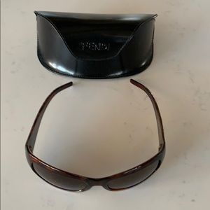 Fendi sunglasses with dark brown lenses